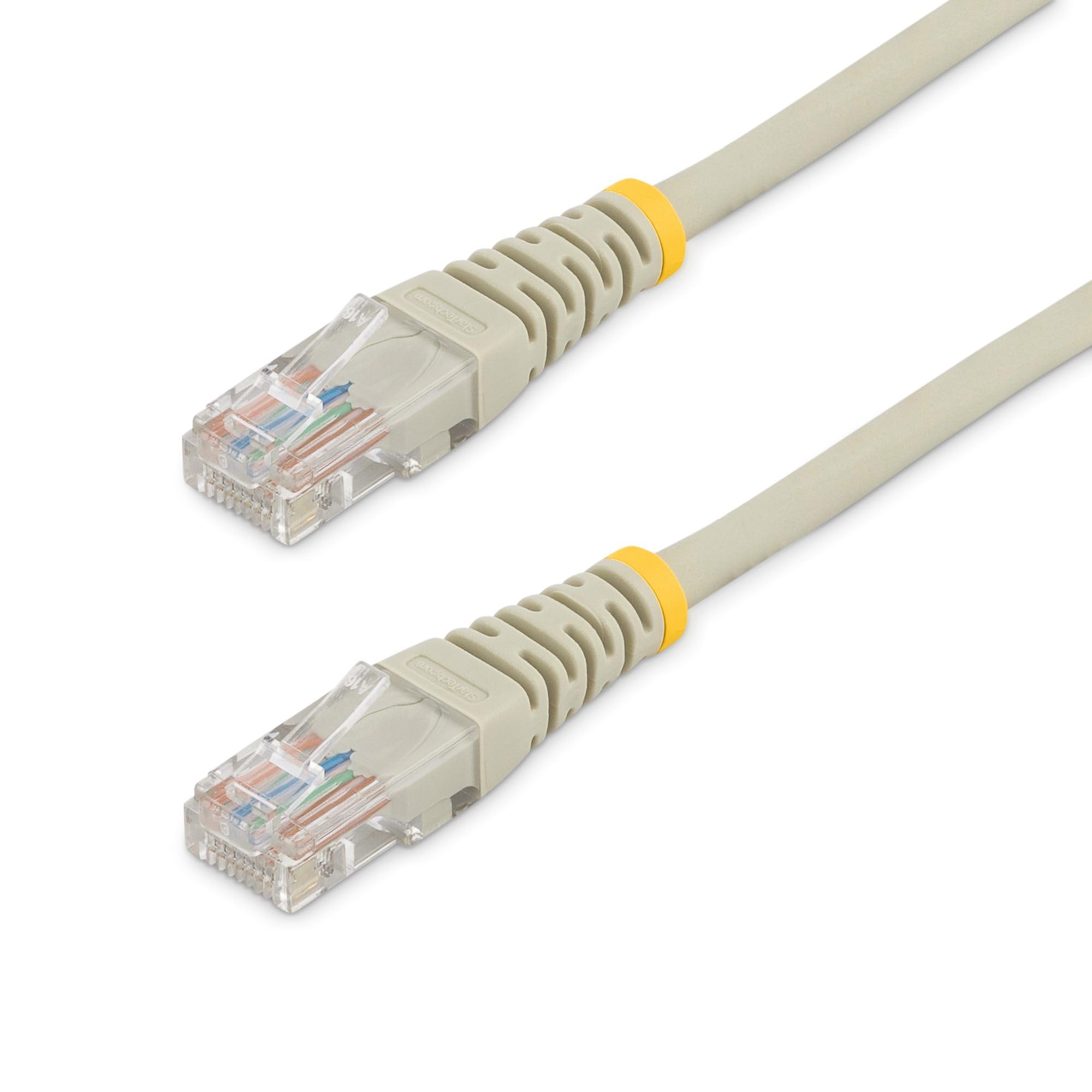 StarTech Cat5e Ethernet Cable - 20 ft - Gray - Patch Cable - Molded Cat5e Cable - Network Cable - Ethernet Cord - Cat 5e Cable - 20ft (M45PATCH20GR)