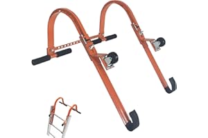 YEHCHI 2 Ladder Roof Hooks, Heavy Steel Ladder Hooks with Wheels, Roof Ridge Extension, Grip T-Bar for Damage Prevention, 500 Lb Weight Support for Easy Access to Steep Roofs