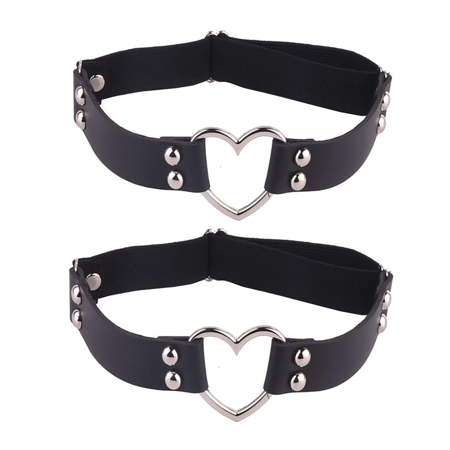 Photo 1 of *ONLY 1* 2Pcs Adjustable Punk Rock Thigh Garter Heart Leg Garter Belts for Parties Music Festival