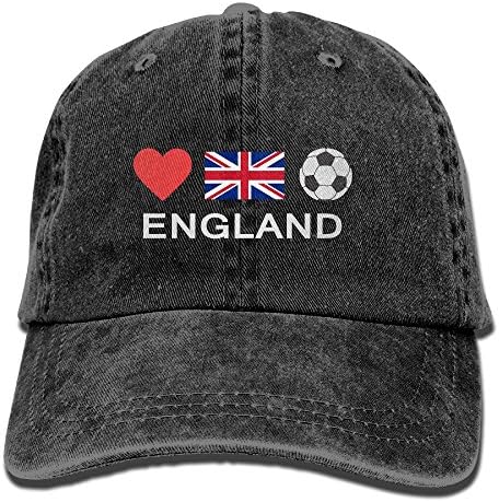 WE9SAW England Football England Soccer Men Women Cotton Denim Jeanet Trucker Hat Adjustable Jeans Baseball Hat