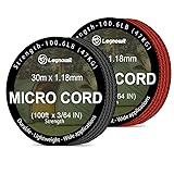 Legnowit Micro Paracord, 2 Pack 1.18mm x 100ft Thin