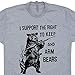 XL - Right to Arm Bears Shirt Funny 2nd Amendment T Shirt for Men Guys Bear Arms Tshirt Second Amendment Graphic Tee Yellow