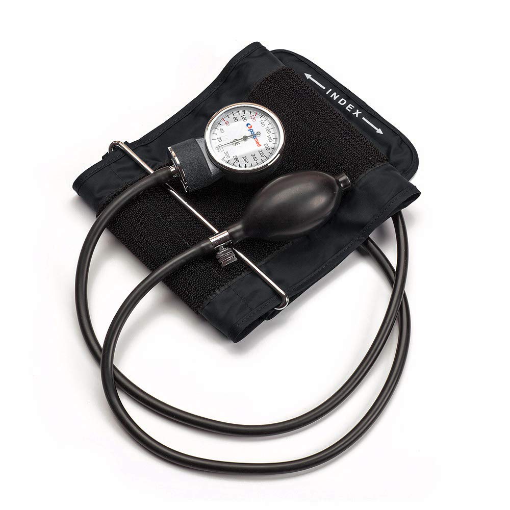 PARAMED Aneroid Sphygmomanometer – Manual Blood Pressure Cuff with Universal Cuff 8.7-16.5" and D-Ring – Carrying Case in The kit – Black – Stethoscope Not Included