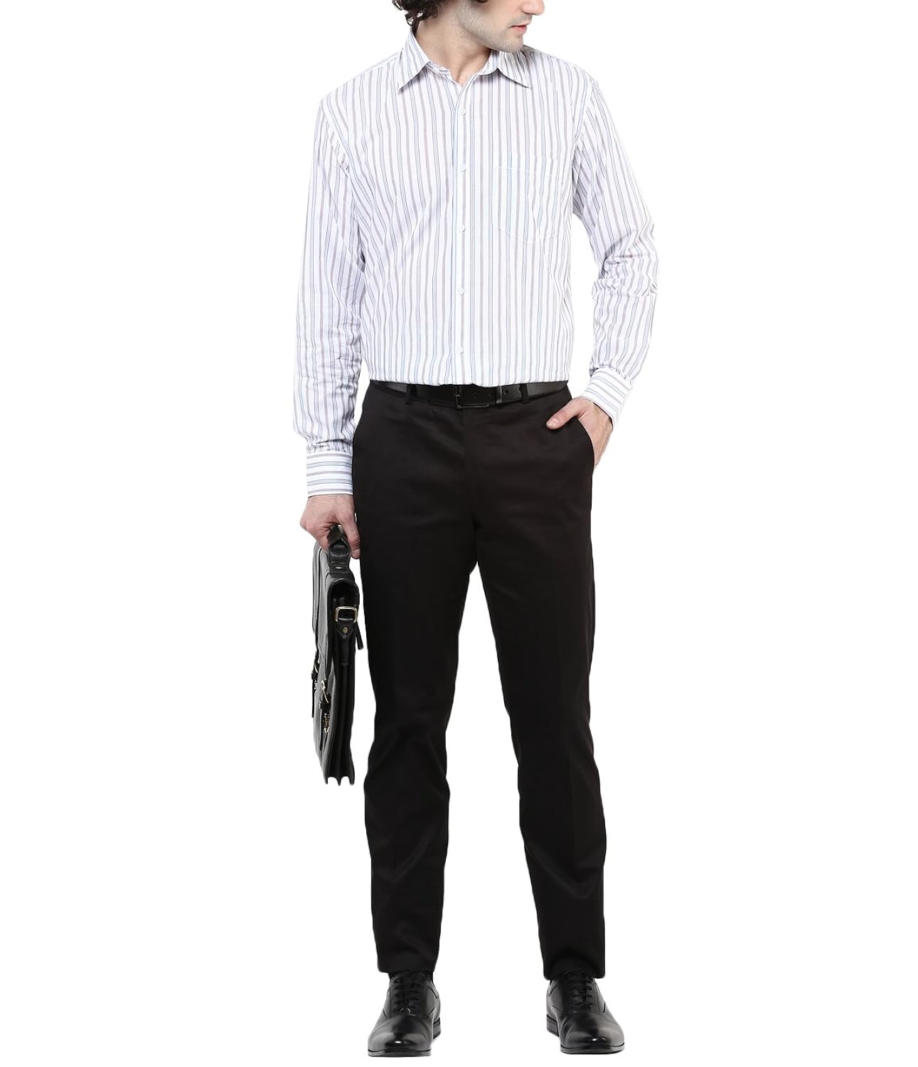 american crew men's cotton stripes shirt with pocket (white & red)