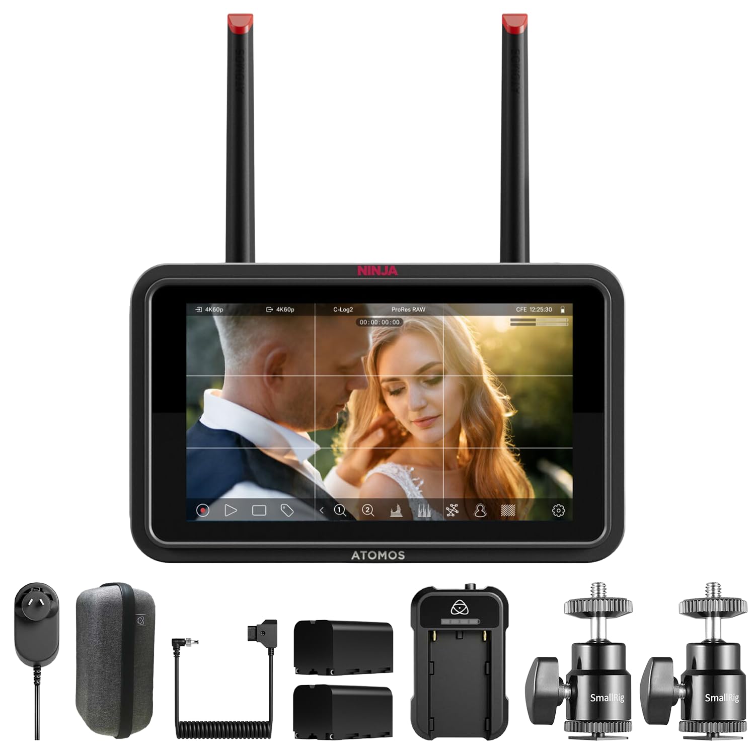 Photo 1 of *MISSING PARTS - See Clerk Notes*
Atomos Ninja TX GO 5" Camera Monitor-recorder, HDMI CFexpress Wi-Fi - HDR Touchscreen Display with Atomos Universal Power Kit & Aluminum Alloy 1/4" Camera Hot Shoe Mount (2 Pack) - Advanced Bundle Kit