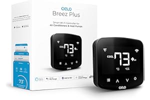 CIELO BREEZ Breez Plus | Smart Air Conditioner Controller | WiFi Thermostat for Mini-Split, Window, Portable ACS | Alexa, Google, Siri Shortcuts, SmartThings, IFTTT | Free App | Inbuilt Temp/Humidity Sensors