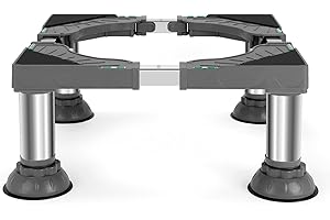 W B D WEIBIDA WBD WEIBIDA Mini Fridge Stand Height 7"-8.4" Universal Washer and Dryer Pedestal Adjustable Refrigerator Stand with 4 Upgraded Feet Heavy Duty Washing Machine Platform Fridge Holder for Dorm Appliance