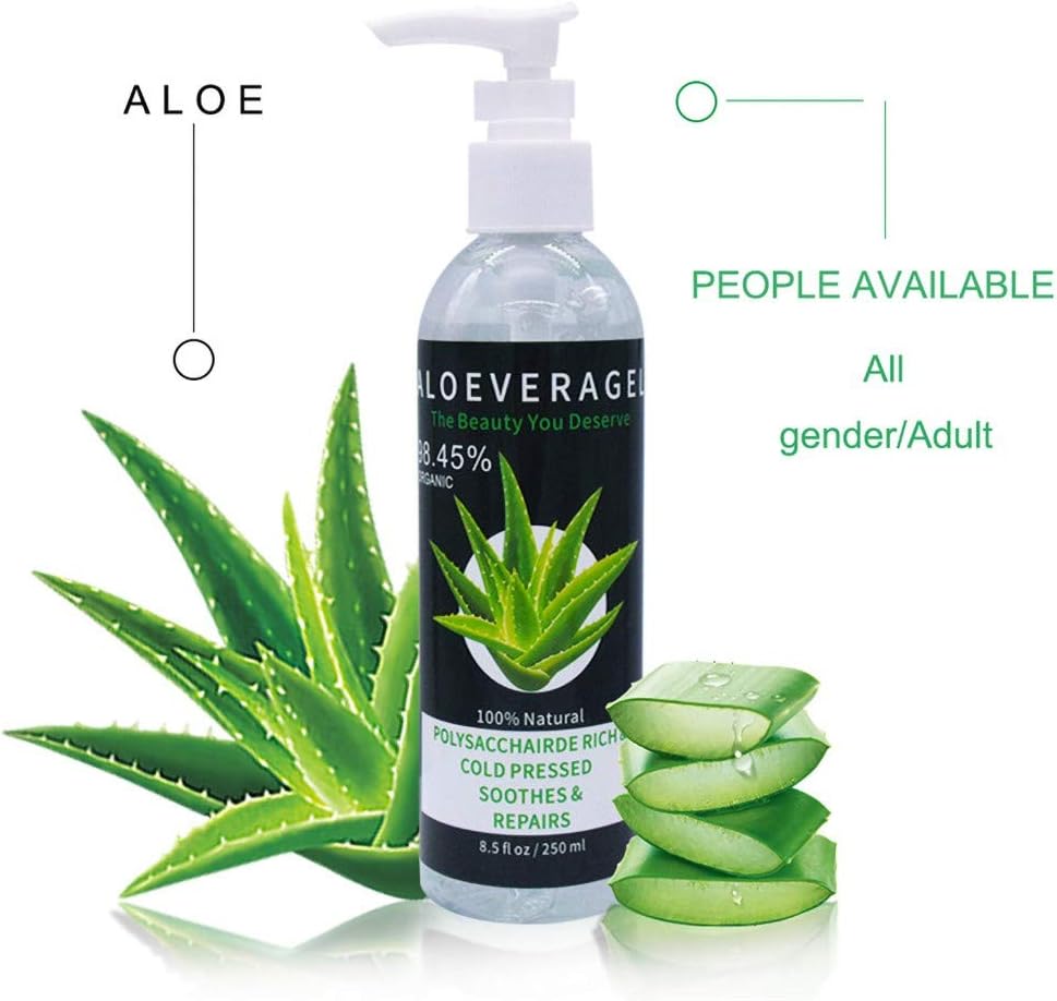 Premium Hand Sanitizer Gel - Rinse Free Aloe Hand Soap Travel Size Disposable Hand Sanitizer, Hand & Skin Moisturizing & Refreshing Cleansing Gel, Instant Hand Sanitizers, Pump Bottle (250ml, 1pc)