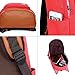 Moolecole Leather & Canvas Backpack School Bag with Cat's Ears Design Sky Blue