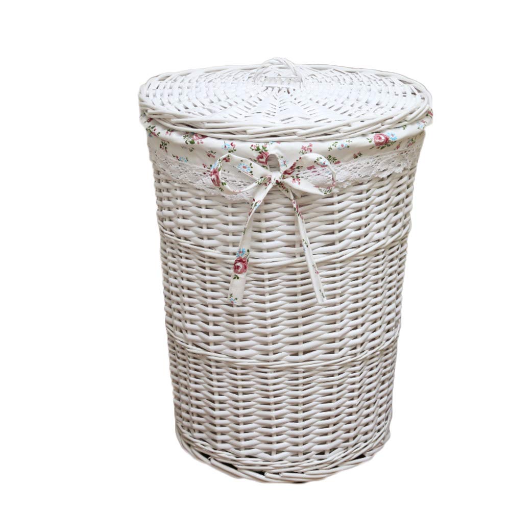 Cestas NrbcTse Tejido a Mano ecológico Cesta de Mimbre,Cestas de