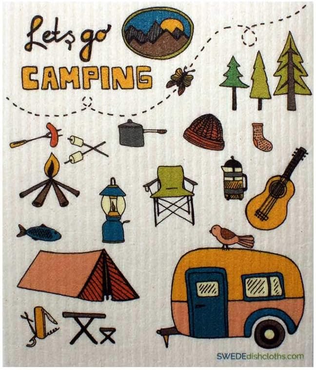 Mixed Camping Set of 3 Cloths Swedish Dishcloths (One of Each Design) | ECO Friendly Sponge Cloth | Paper Towel Replacement: Home & Kitchen