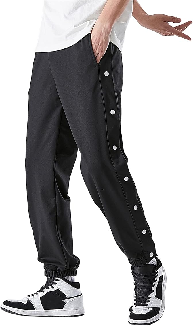 Joggers Snap Button Track Pants 