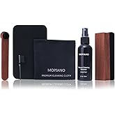 Mopiano Vinyl Record Cleaning Kit|Complete 6-in-1 Vinyl Record Cleaner Kit for Albums|Includes Soft Velvet Vinyl Record Brush,LP Cleaning Liquid,Stylus Brush,Nylon Brush,Microfiber Cloth & Storage Box