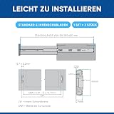 GTV H45 Drawer Runners 450 mm Soft Close 30 kg Telescopic Ball Guide view 5