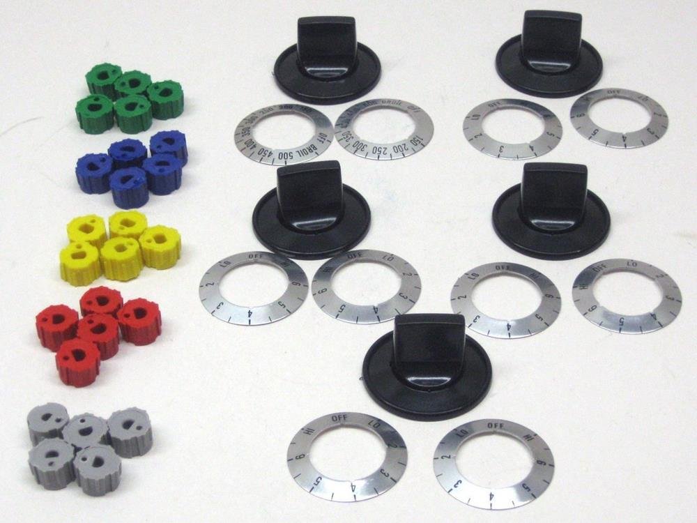 Cooking Appliances Parts KN002 Universal Electric Range Oven Knob Handle Kit Color Black