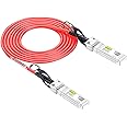 [Red] Colored 10G SFP+ DAC Cable - Twinax SFP Cable for Cisco SFP-H10GB-CU3M, Ubiquiti UniFi, D-Link, Supermicro, Netgear, Mikrotik, Fortinet, 3-Meter(10ft)