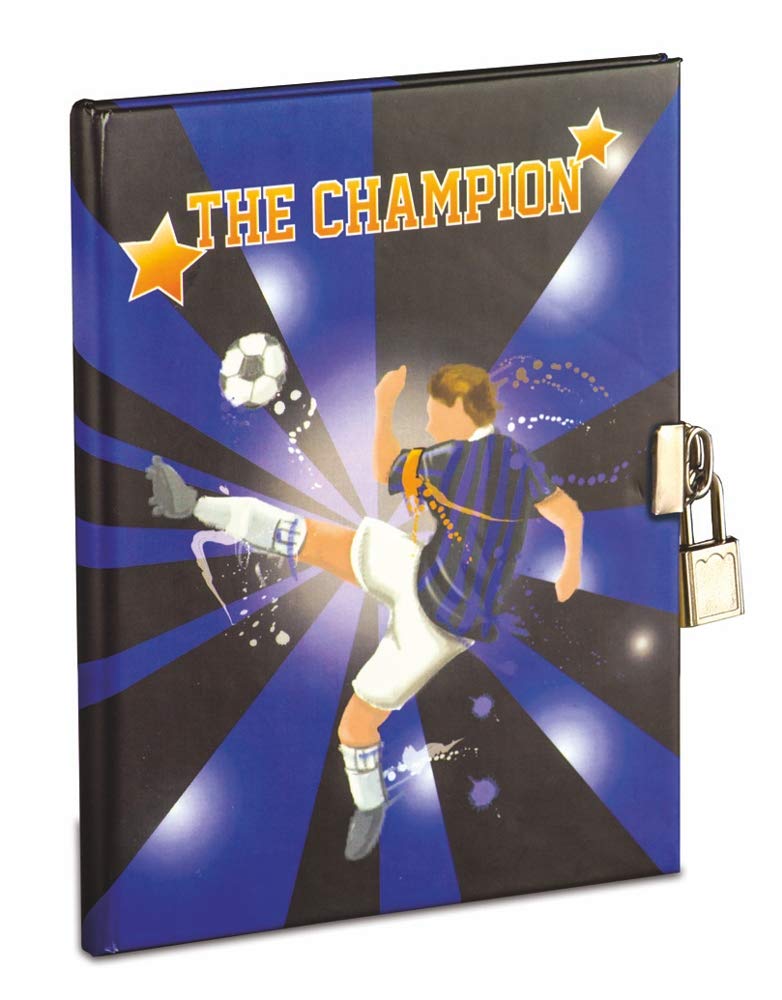 Secret Diary with Metal Lock and 2 Keys Size 14.5 x 18 cm, 64 White FG Equivalent to 128 Pg A Special Diary for Boys a Friend to Write Friendships Thoughts Loves, Blue and Black