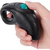 welspo Wireless USB Handheld Finger Trackball Mouse | Suitable for both left- and right-handed users, USB interface, Ergonomic Design,for Laptop Mac Window Computer