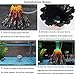 Aquarium Decorations, Air Stone Bubbler Volcano Shape Ornament Kit Set with Red LED Spotlight for Betta Aquarium Fish Tankthumb 4
