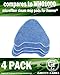 Green Label Brand 4 Pack Replacement Multi-Surface Microfiber Steam Mop Pads WH01100 for Hoover Steam Cleaners