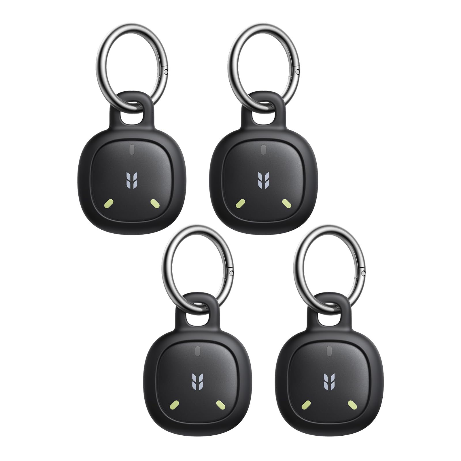 UGREEN FineTrack Mini 2 kompatibel mit Apple Find My (nur iOS), Schlüsselfinder mit 110dB Signalton, Leuchtendes Design, IP68, Tracker für Koffer, Keys, Rucksack (4 Pack)