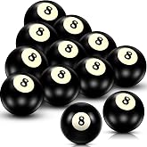 Silipull 12 Pack Eight Ball Replacement, 2-1/4" Standard Billiard Pool Set | Regulation Size Set, Smooth Finish for Accurate Rolling, Game Room Accessories, Replacements for Worn or Missing Pieces