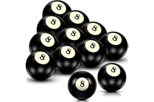 Silipull 12 Pack Billiard Replacement Eight Ball, 2-1/4" Standard Billiard Pool Cue Ball, Table Accessories for Game Room