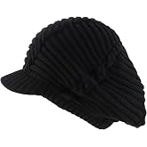 Armycrew Dreadlock Deep Shell RGY Cable Knit Cotton Rasta Beanie with Brim