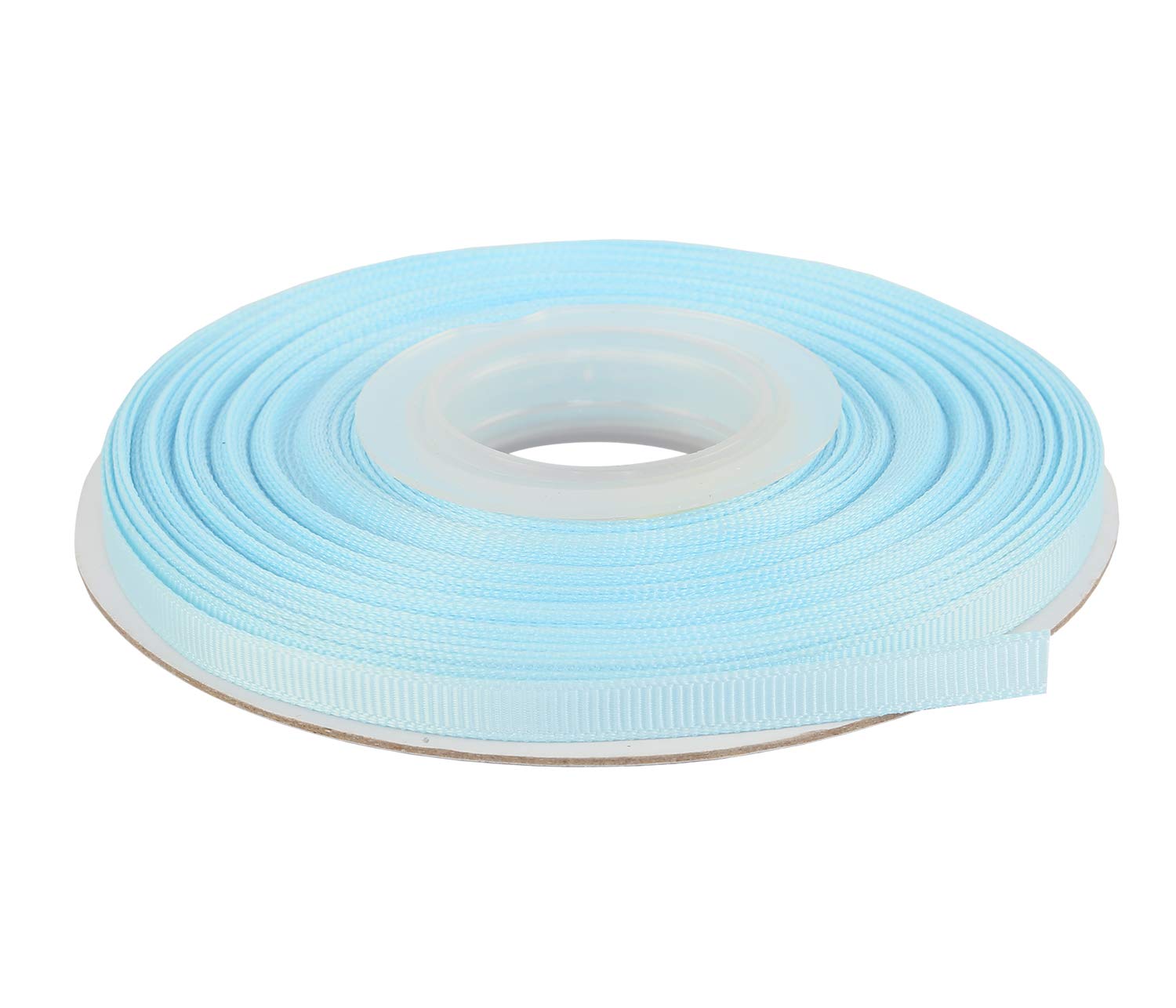 Ribbonitlux 6mm Wide Solid Grosgrain Ribbon 22 Meters (305-Light Blue, Set for Gift Wrapping, Party Decor, Sewing Applications, Wedding and Craft