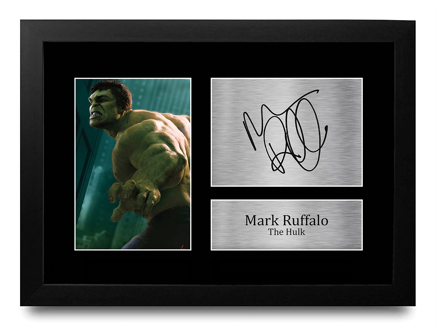 HWC Trading FR Mark Ruffalo Gift Signed FRAMED A4 Printed Autograph The Hulk The Avengers Gifts Print Photo Picture Display