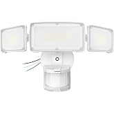 LEPOWER LED Security Light Motion Sensor Outdoor Lights, Easy to Install | 58W 7000LM, 72 FT Range, IP65, 180&deg; Motion Sensor, 5700K, 3 Head Detected Waterproof Flood Light for Garage, Yard, Porch