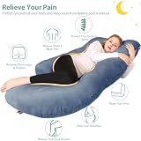 Chilling Home 55 in Maternity Pillow J Shape Full Body Pillow Grey view 2