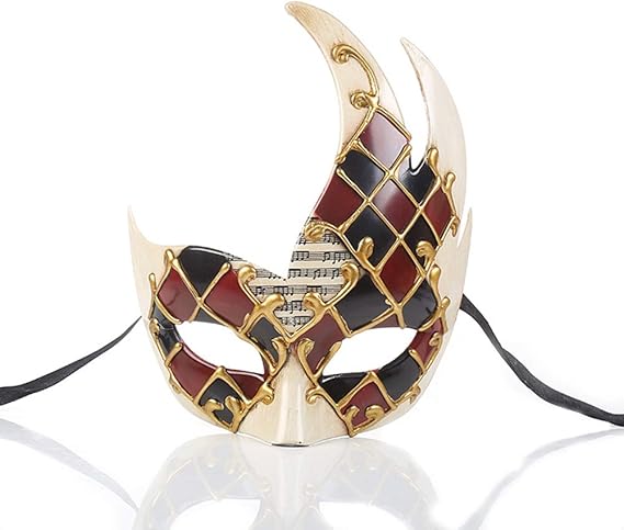 Ironhorse Máscara de mujer plateada y negra mariposa y plata de