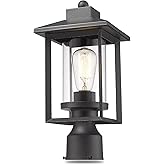 Rosient Outdoor Post Light, Exterior Post Lantern Lamps, Pathway Post Lighting Fixture, Post Lights Fixture in Black Finish w