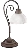 Lampe De Table RABALUX Regina Bronze Verre Crème - Ambiance Chaleureuse Salon Chambre