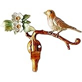 Vintage Bird Shaped Decorative Wall Hook Rack Hanger for Hanging Clothes Coats Towels Keys Hats, 1 Pack Antique Metal Mounted Wall Hook