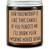 Homsolver Funny Scented Soy Candle Gifts, Our Friendship F Candle - Premium Lavender Scent, Best Friend Birthday Christmas Gifts for Women Friends