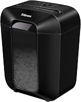 Fellowes LX50 Paper Shredder 9 Sheet Cross Cut 4x37mm 17L Bin Black