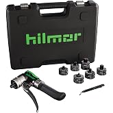 Hilmor Compact Swage Tool Kit with Case, HVAC Tools and Equipment for Maintenance and Repairs, Single Hand Operation, Black