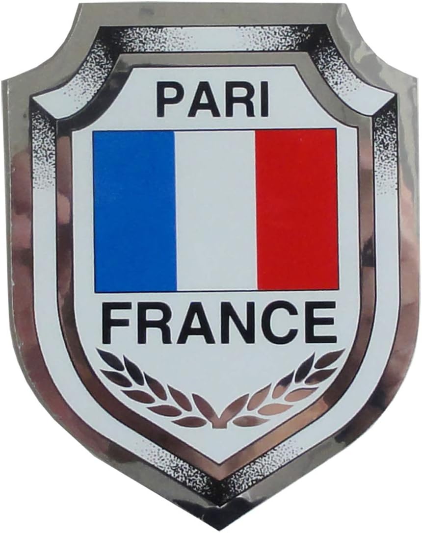 Amazon 東洋マーク製作所 Pari France エンブレム ステッカー シルバー 2763 ステッカー デカール 車 バイク