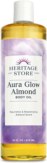 Heritage Store Aura Glow Almond Skin Lotion 16 fl oz Nourishing Oils Vitamin E view 1