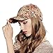 Kenmont Lady Corduroy Cotton Floral Baseball Cap (Red)