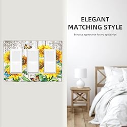 Yamxbfa Rustic Sunflower Farmhouse Floral Wooden