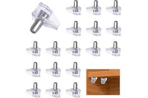 20 Pcs 5mm Clear Plastic Cabinet Shelf Support Pins, Clear Shelf Support Pegs, Shelf Pins Clear Shelf Support Pegs, Shelf Hol