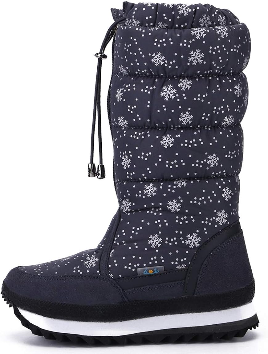  | DADAWEN Women's Winter Waterproof Fur Lined Frosty Snow Boots | Snow Boots