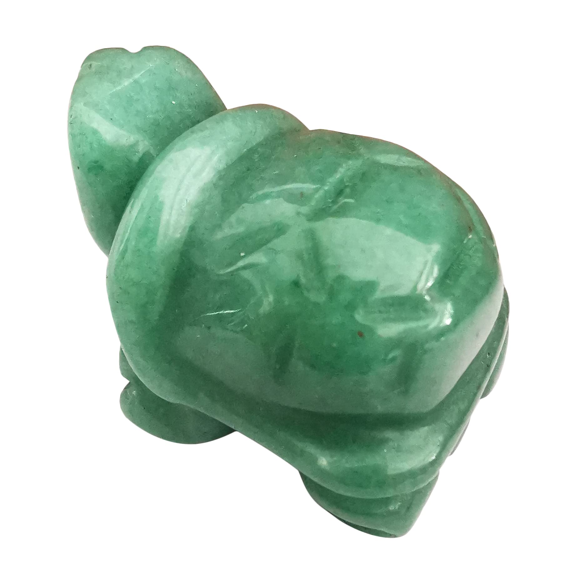 Lovionus89 Hand Carved Stone Crystal Turtle, 40mm Small Turtle Animal Figure Bag Statue Sculpture, Green Aventurine