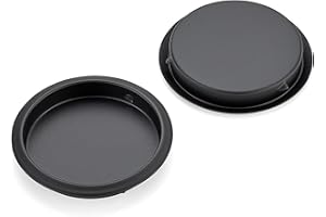 Ravinte 2 Pack Closet Door Finger Pull 2-1/8", Sliding Closet Door Hardware Easy Snap-in Installation, Black Closet Door Pulls for Pocket Door, Barn Door, Bypass Door Pulls, No Nails Needed