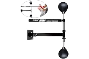 EOSAU Boxing Spinning Bar, Wall Mounted Punching Speed Trainer Speed Reflex Training Equipment for Kickboxing Training Fitness