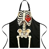 Halloween Aprons with Pockets for Women Men, Holiday Kitchen Apron Gifts