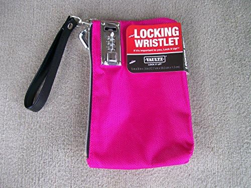 Locking E-Cig Vaping Device and Accessory Storage Wristlet Pouch in Hot Pink by Vaultz